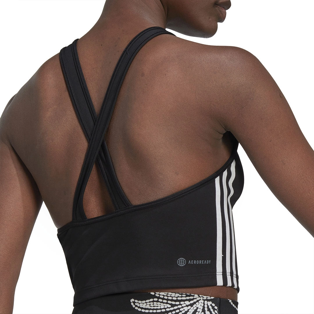 adidas - Women's AEROREADY Made For Training 3-Stripes Crop Tank Top (HN1049)