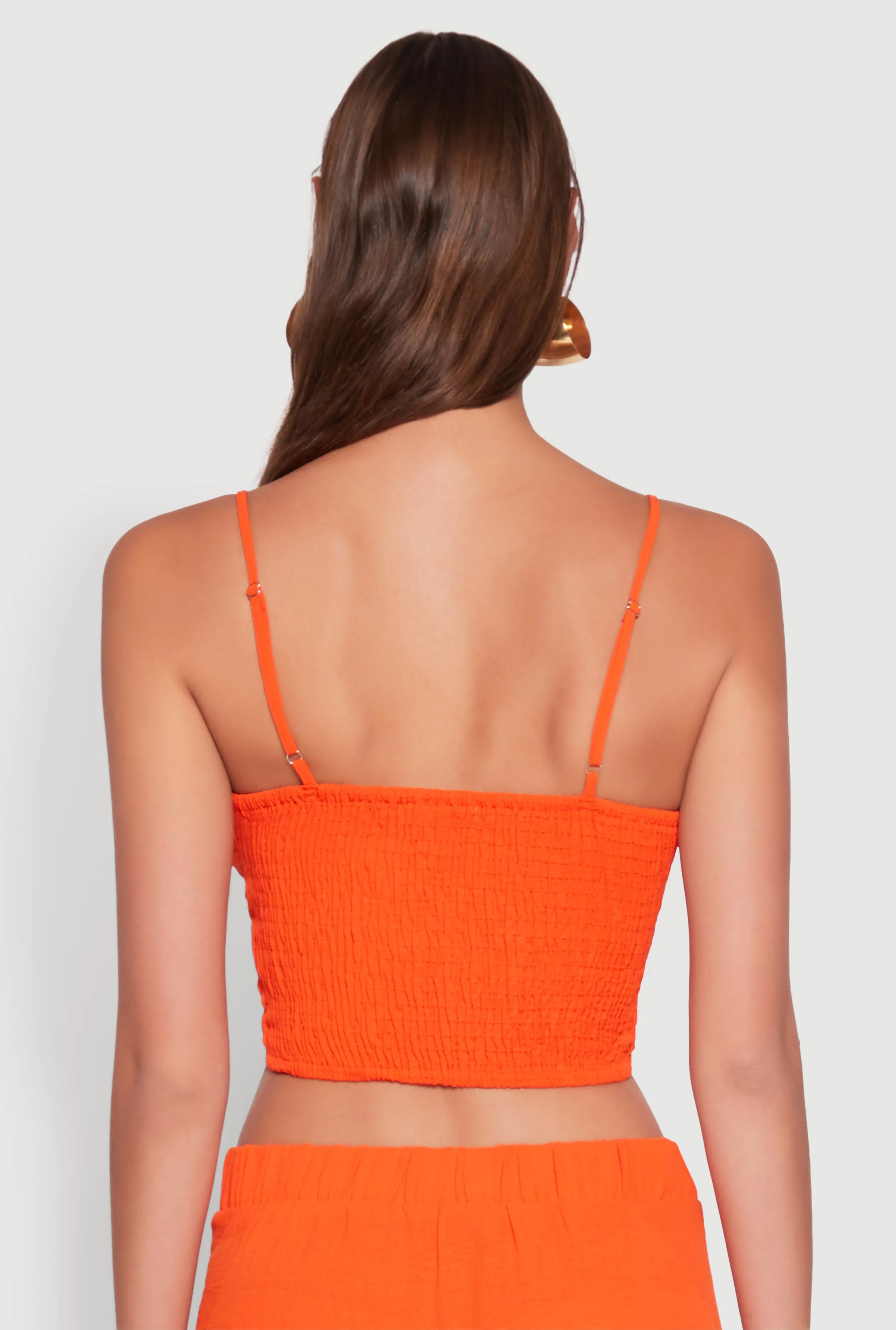 Airy Twist Front Crop Top
