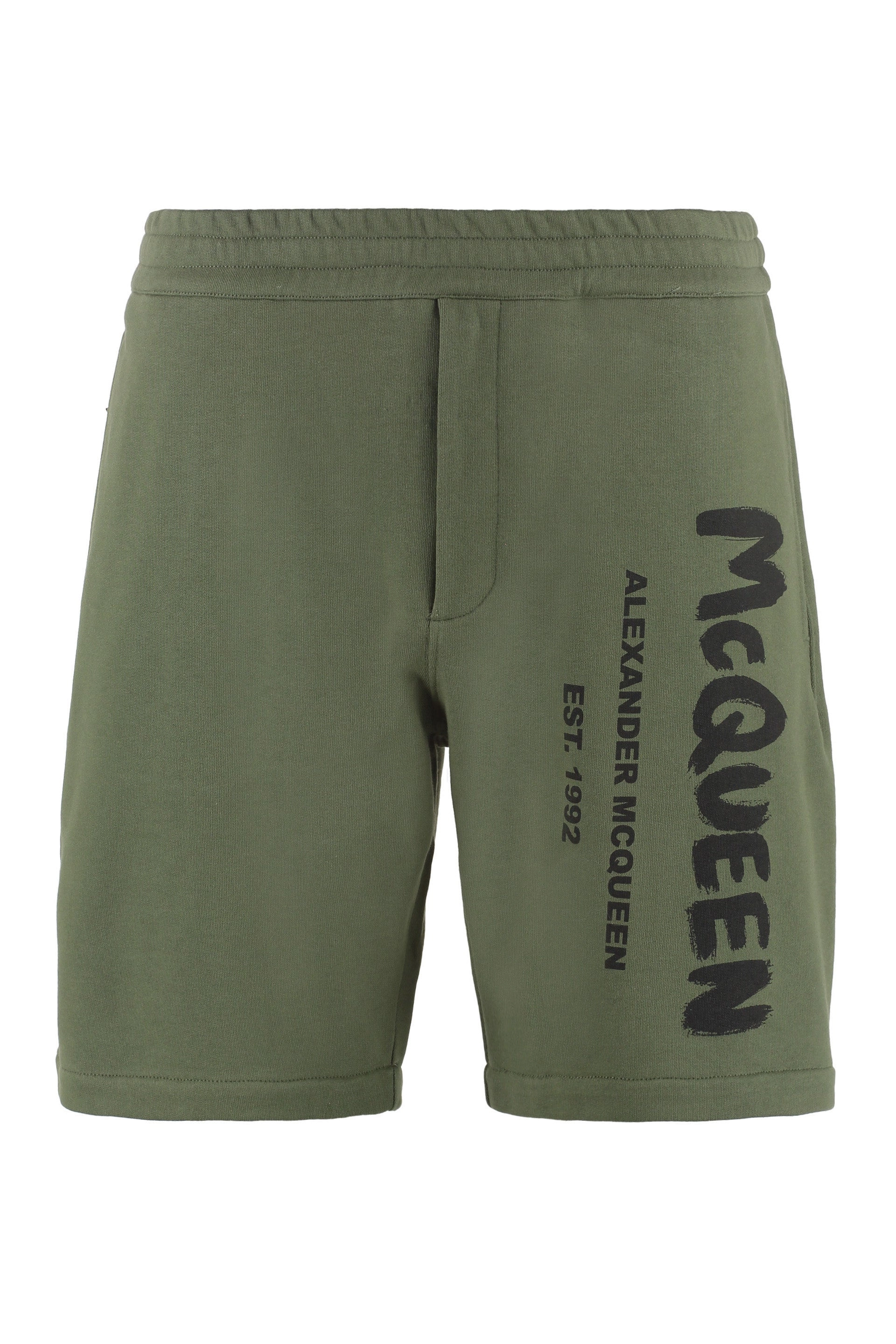 Alexander McQueen Graffiti Logo Printed Shorts