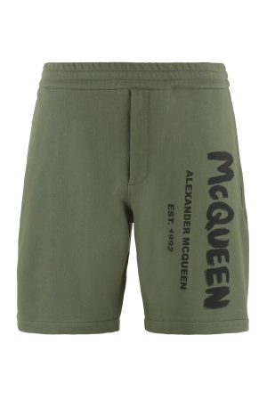Alexander McQueen Graffiti Logo Printed Shorts
