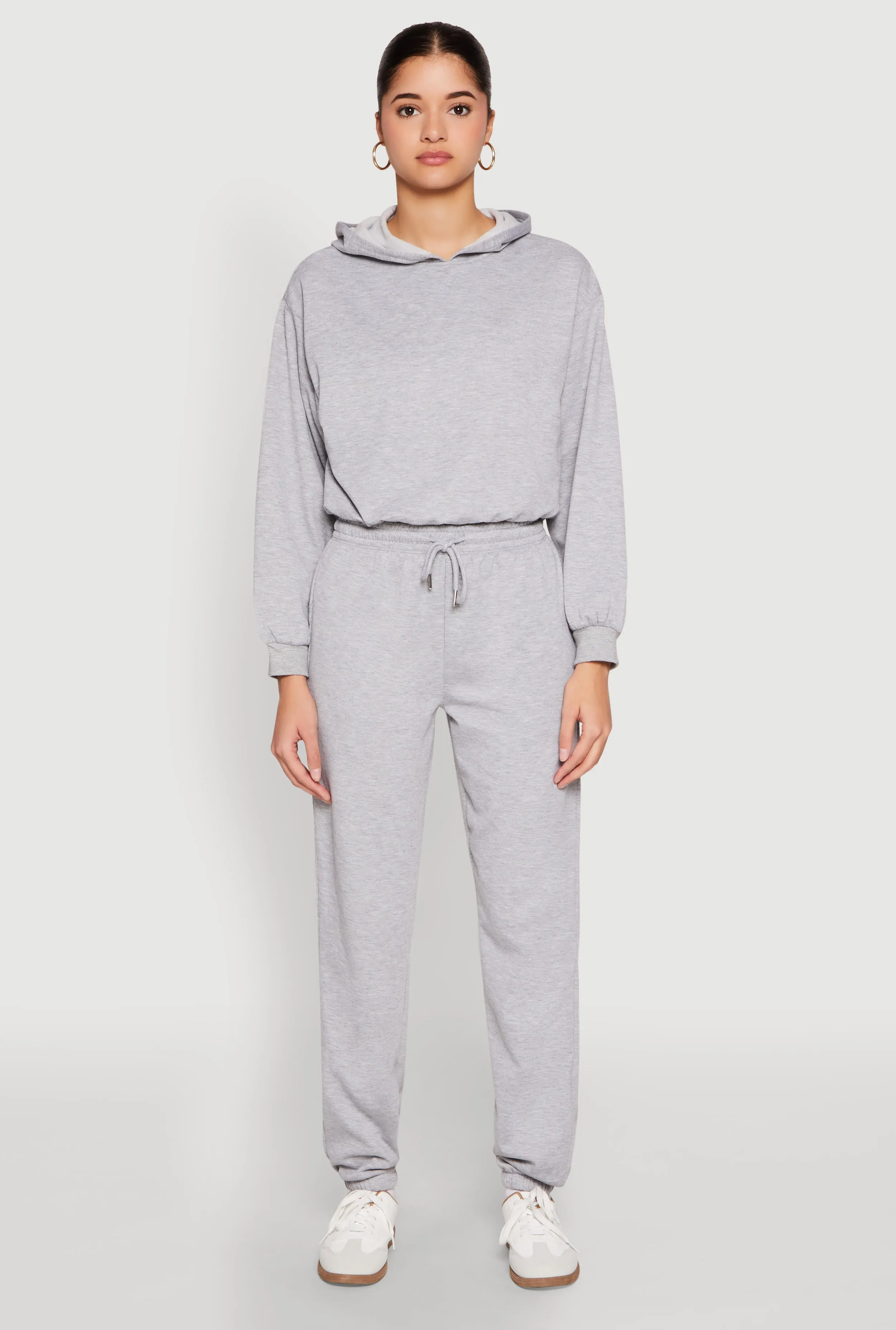Almost Famous Bubble Hem Cropped Hoodie