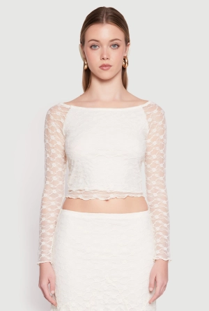 Almost Famous Floral Lace Crop Top
