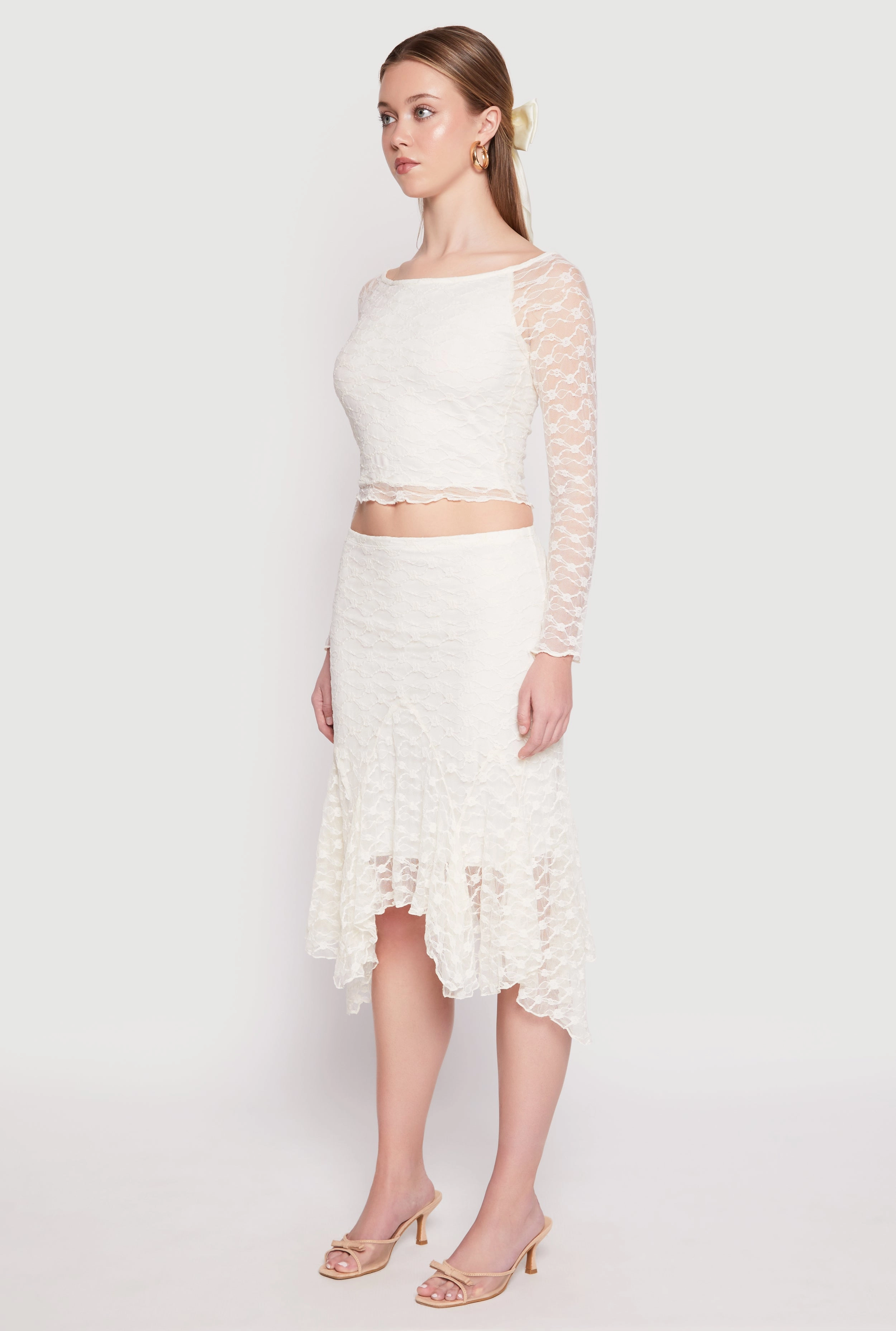 Almost Famous Floral Lace Crop Top