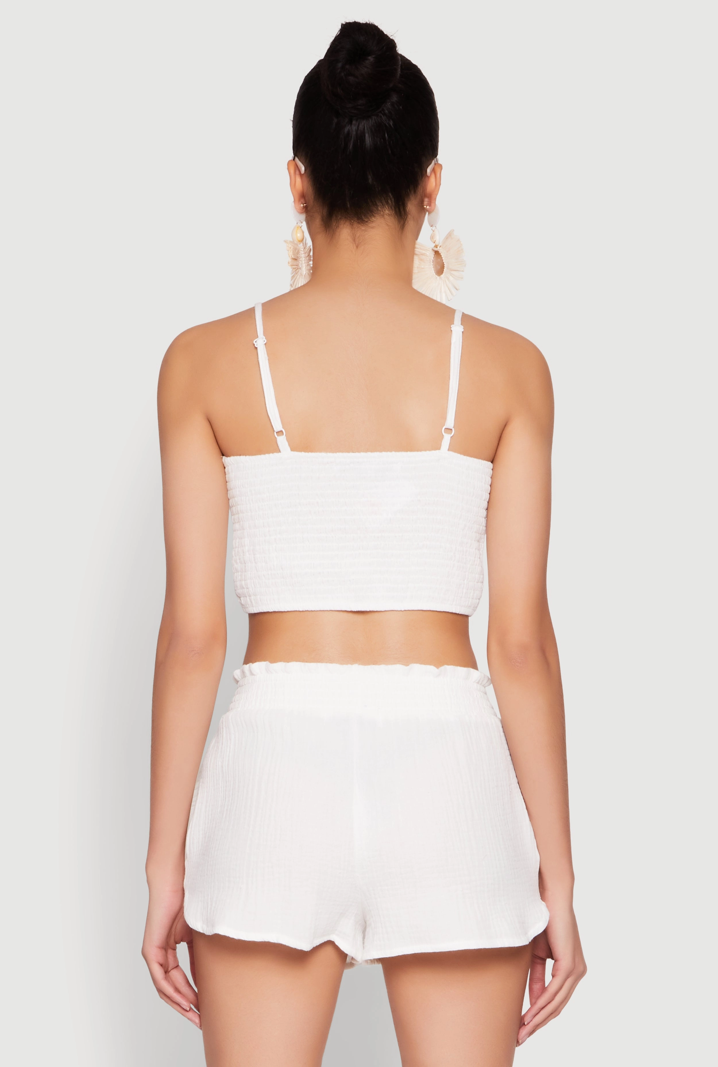 Almost Famous Ruched Cropped Cami