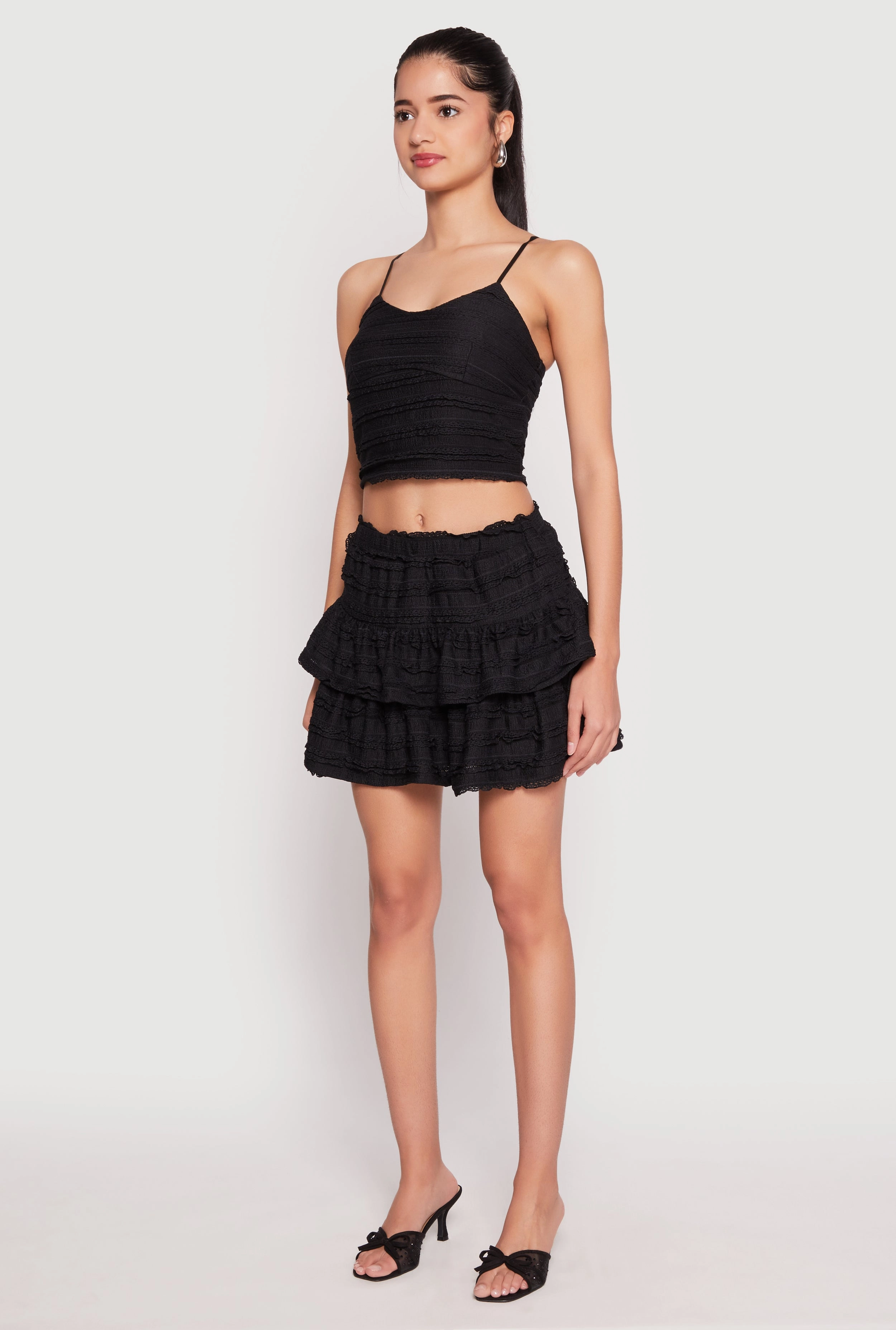 Almost Famous Tiered Cropped Cami