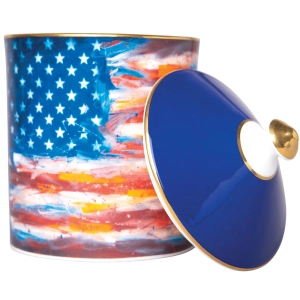 American Flag Woodsmoke Lidded Candle