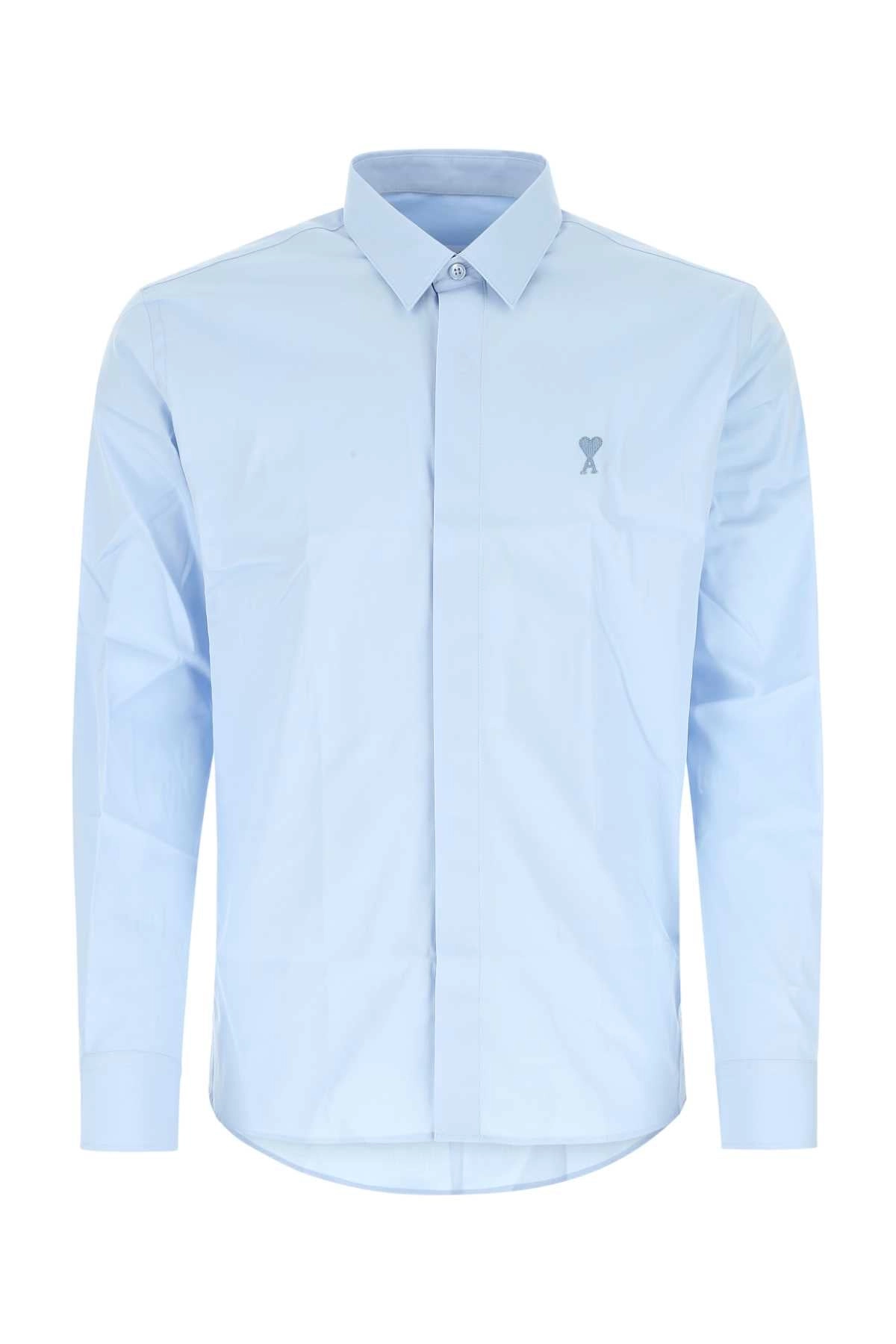 AMI Logo Embroidered Long-Sleeved Shirt