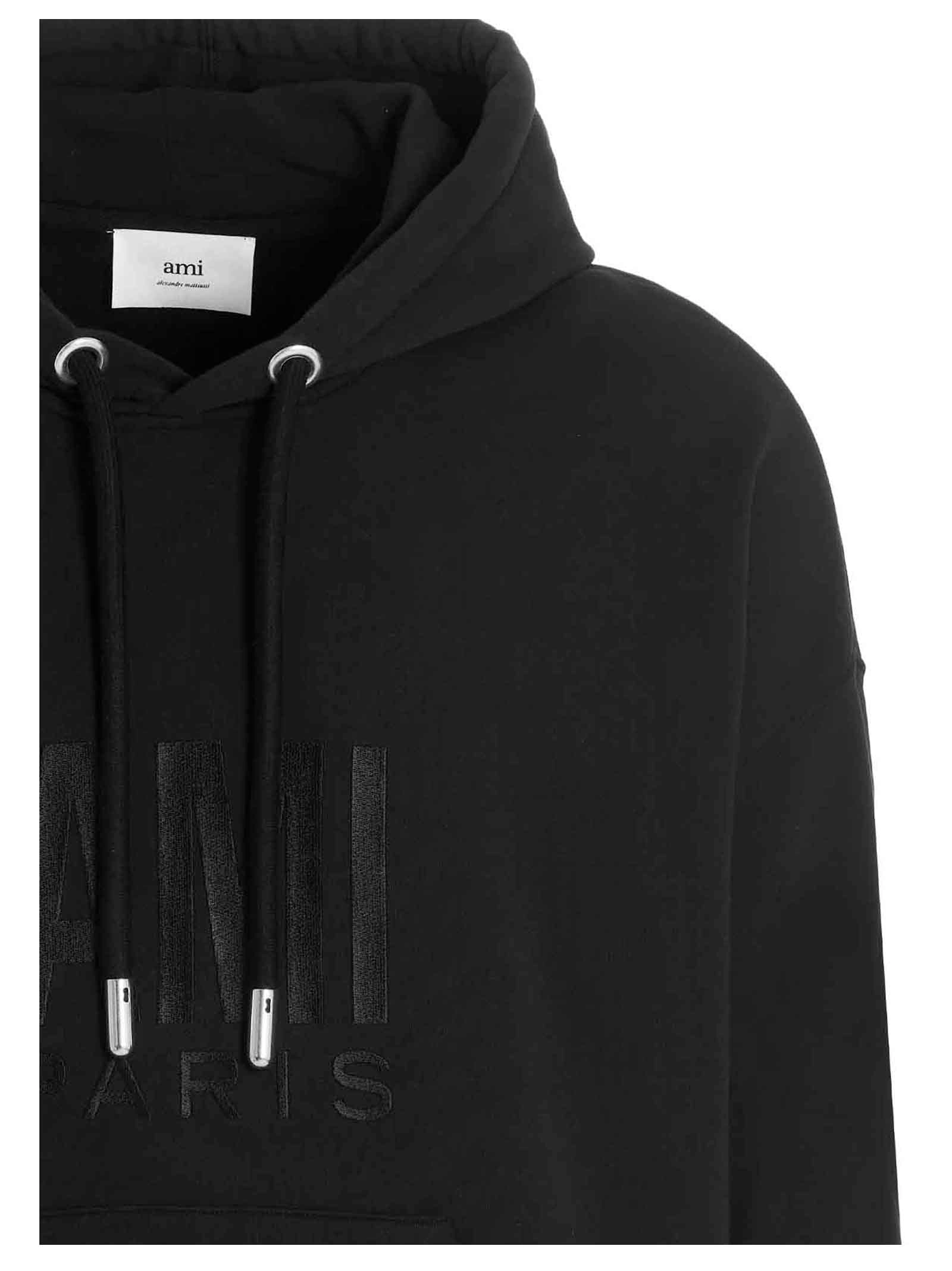 AMI Logo Printed Drawstring Hoodie