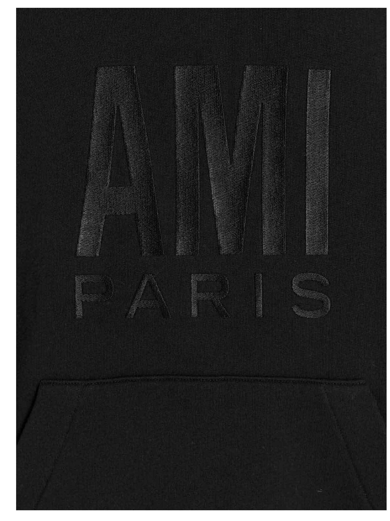 AMI Logo Printed Drawstring Hoodie