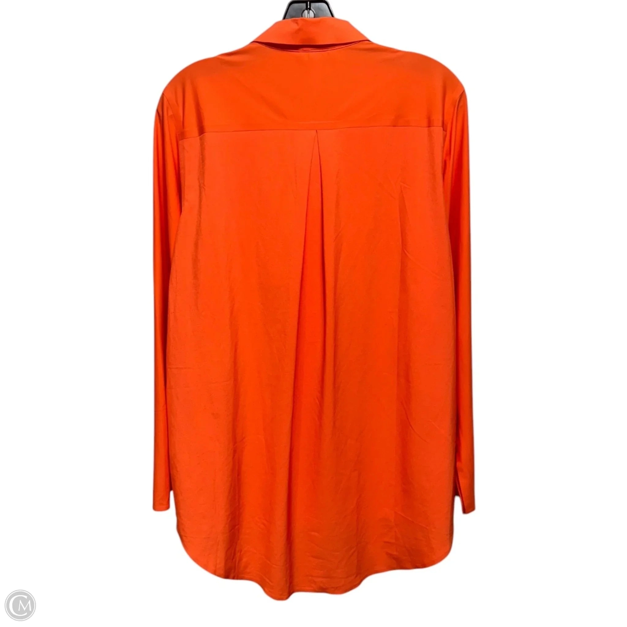Athletic Top Long Sleeve Collar By Athleta In Orange, Size: M