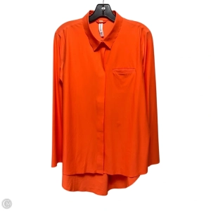 Athletic Top Long Sleeve Collar By Athleta In Orange, Size: M