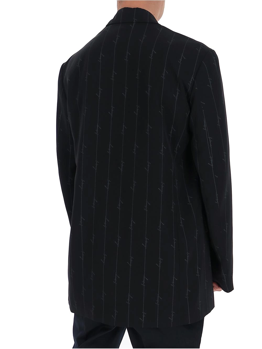Balenciaga Allover Logo Single-Breasted Blazer
