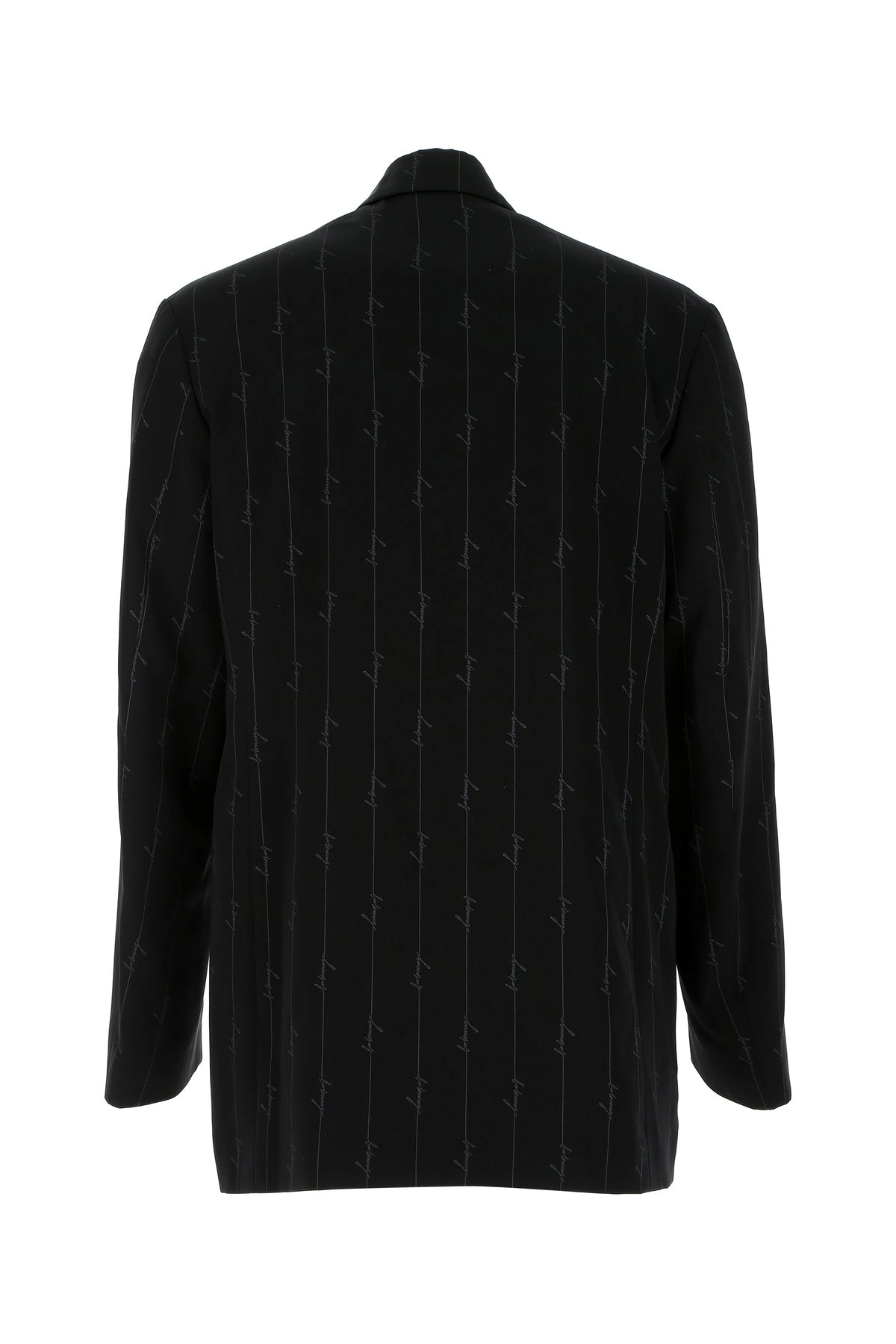 Balenciaga Allover Logo Single-Breasted Blazer