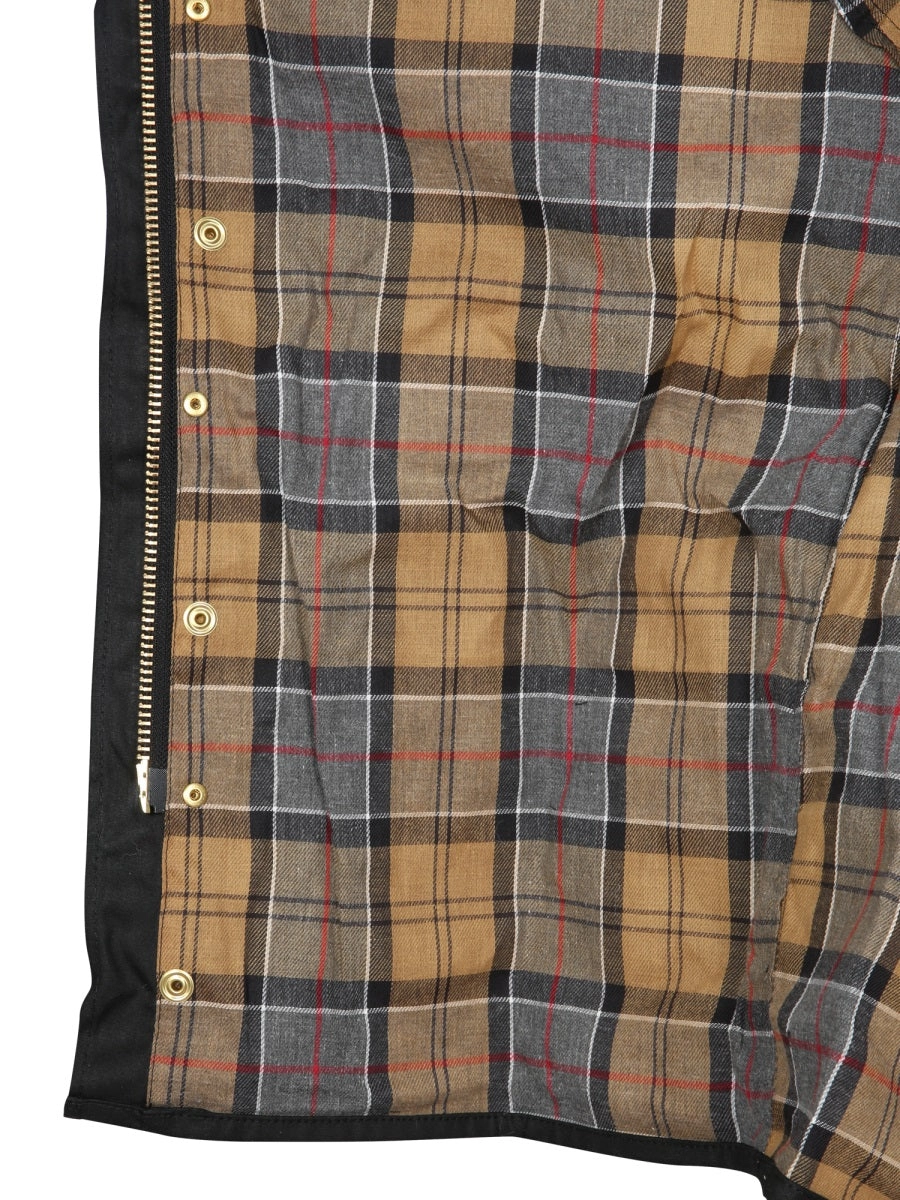 Barbour Logo Embroidered Belted Jacket