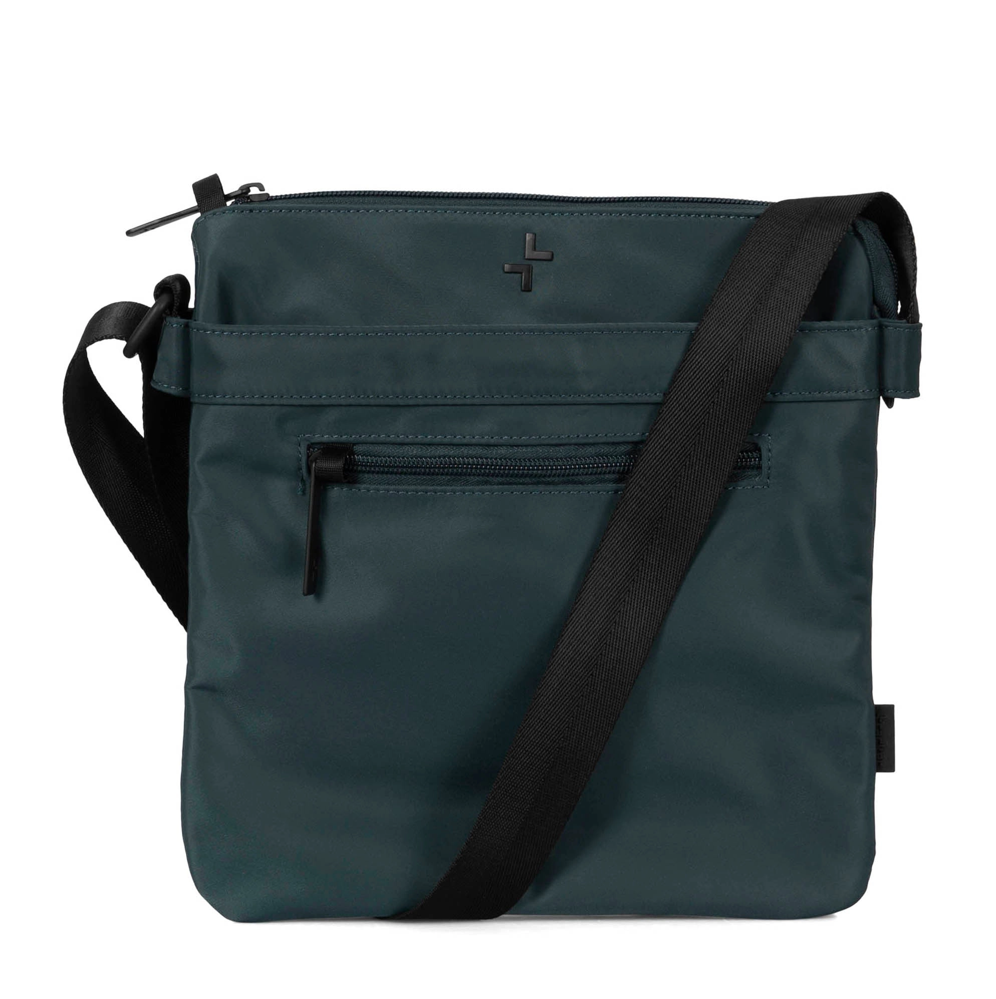 Basic Nylon RFID 2-Gusset Crossbody Bag