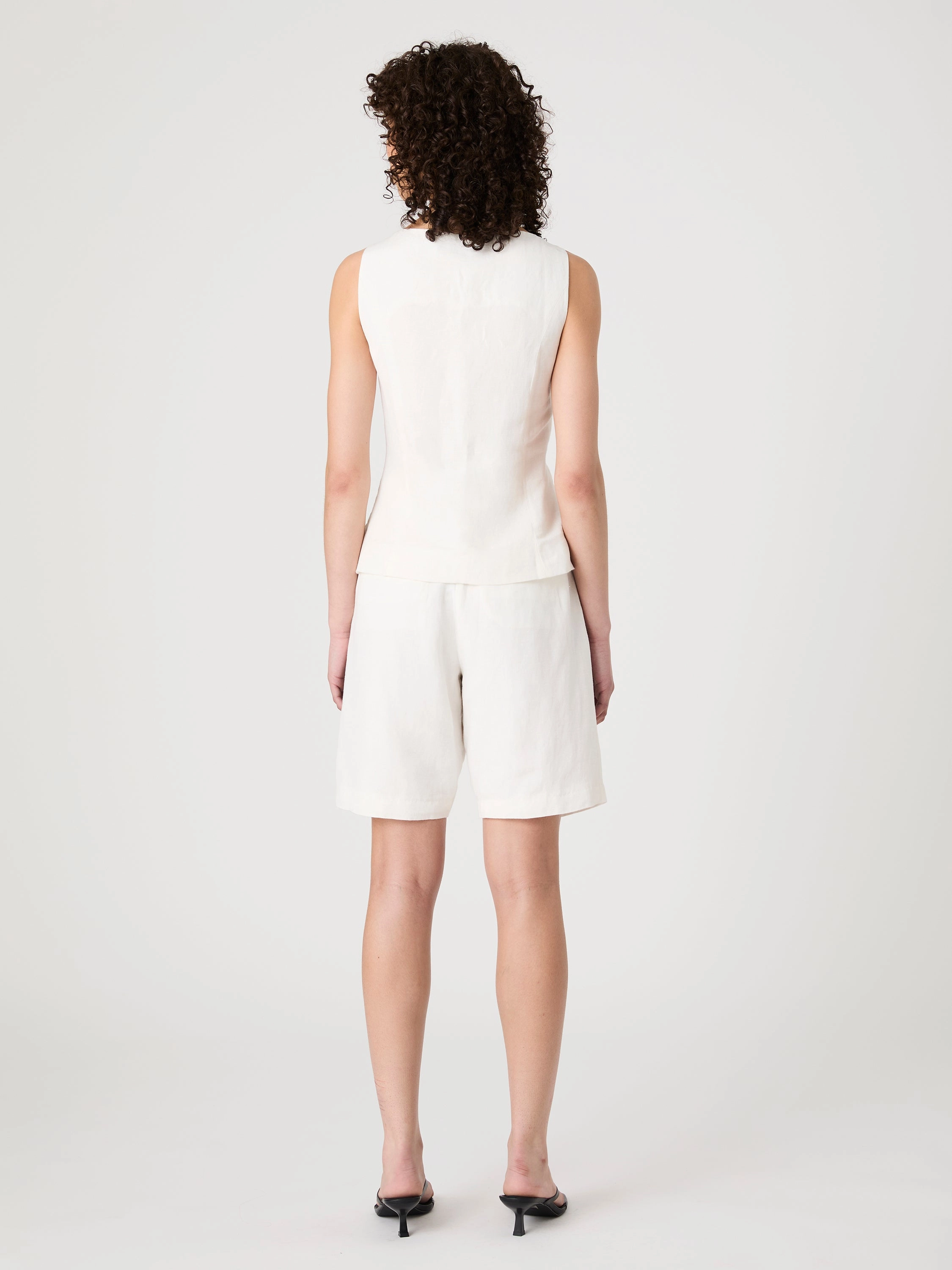 Birdie Linen Waistcoat Top