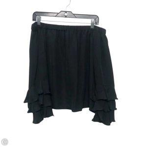 Blouse Long Sleeve By Nicole Miller In Black, Size: S