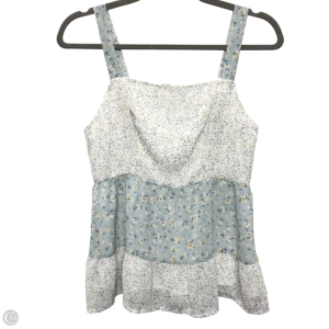 Blouse Sleeveless By Paper Crane In Blue & Yellow, Size: S