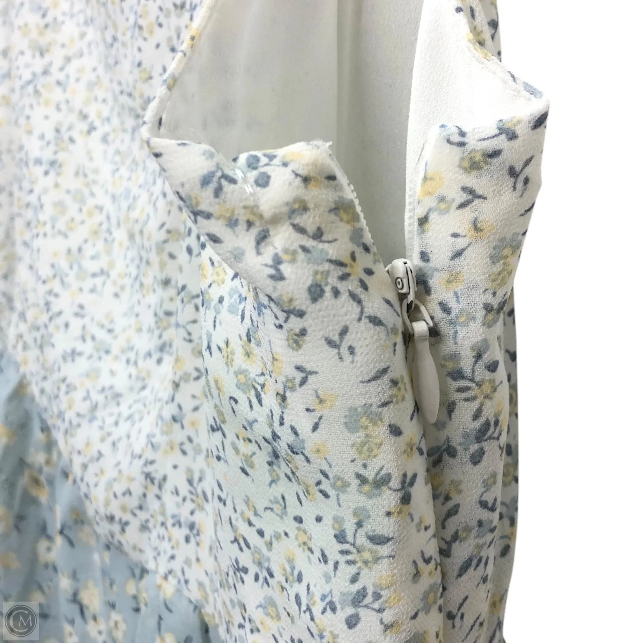 Blouse Sleeveless By Paper Crane In Blue & Yellow, Size: S