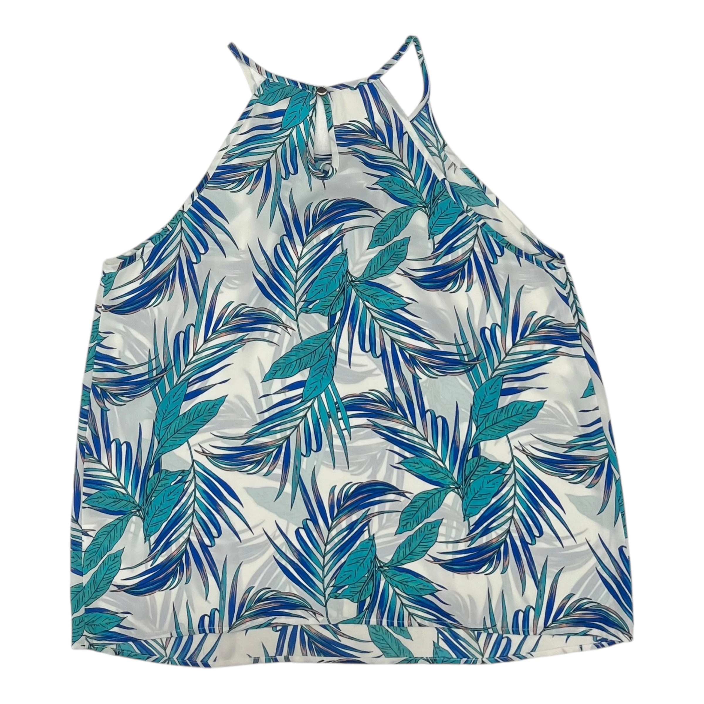 Blouse Sleeveless By Papermoon In Blue, Size:Xl