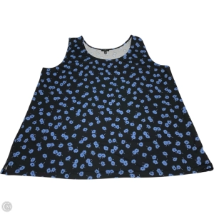 Blouse Sleeveless By Talbots In Black & Blue, Size: 2x