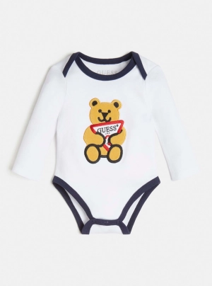 Blue and White Bear Bodysuit (0-12m)