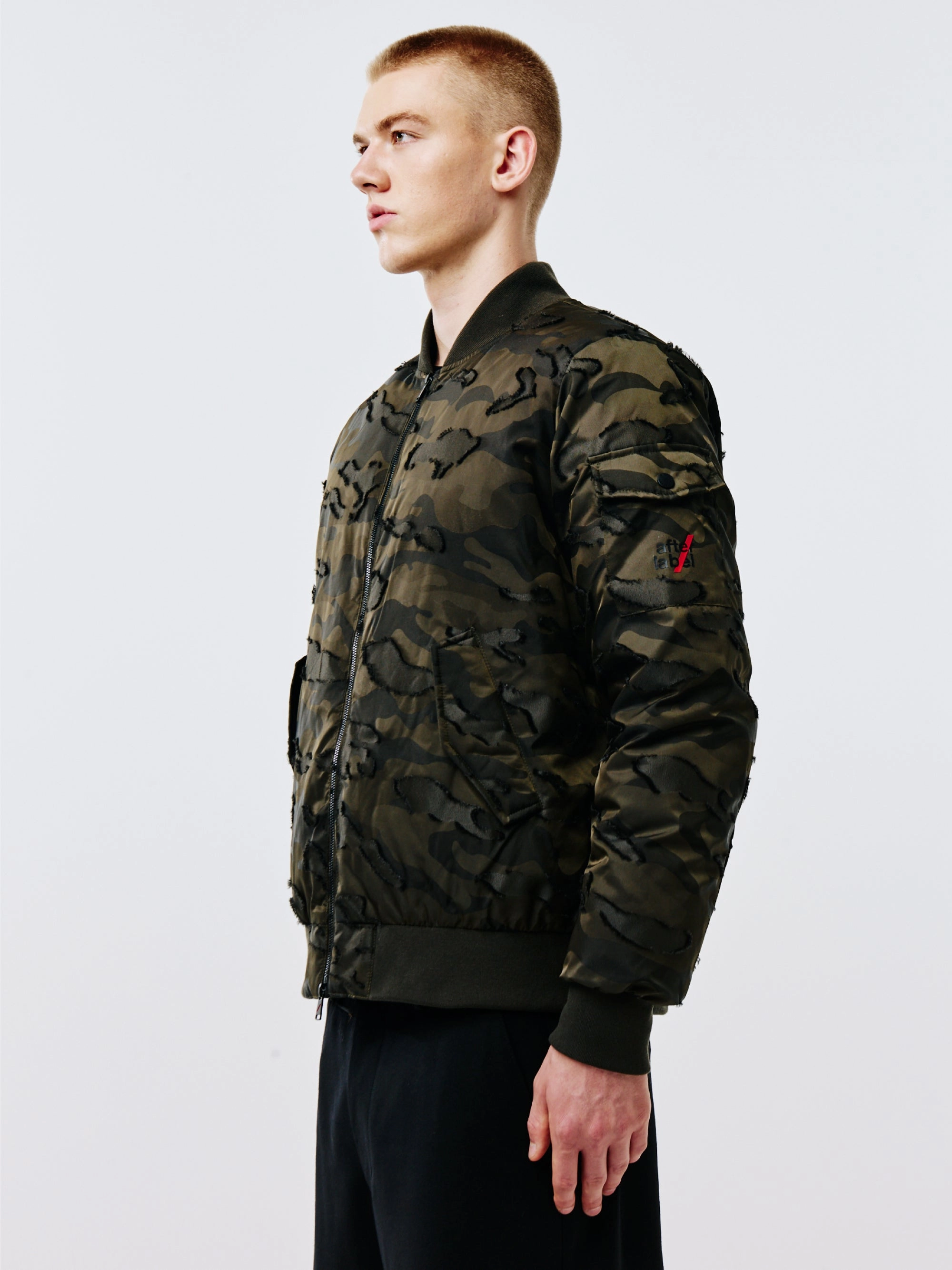 Bomber Camouflage 3D in Green Nylon