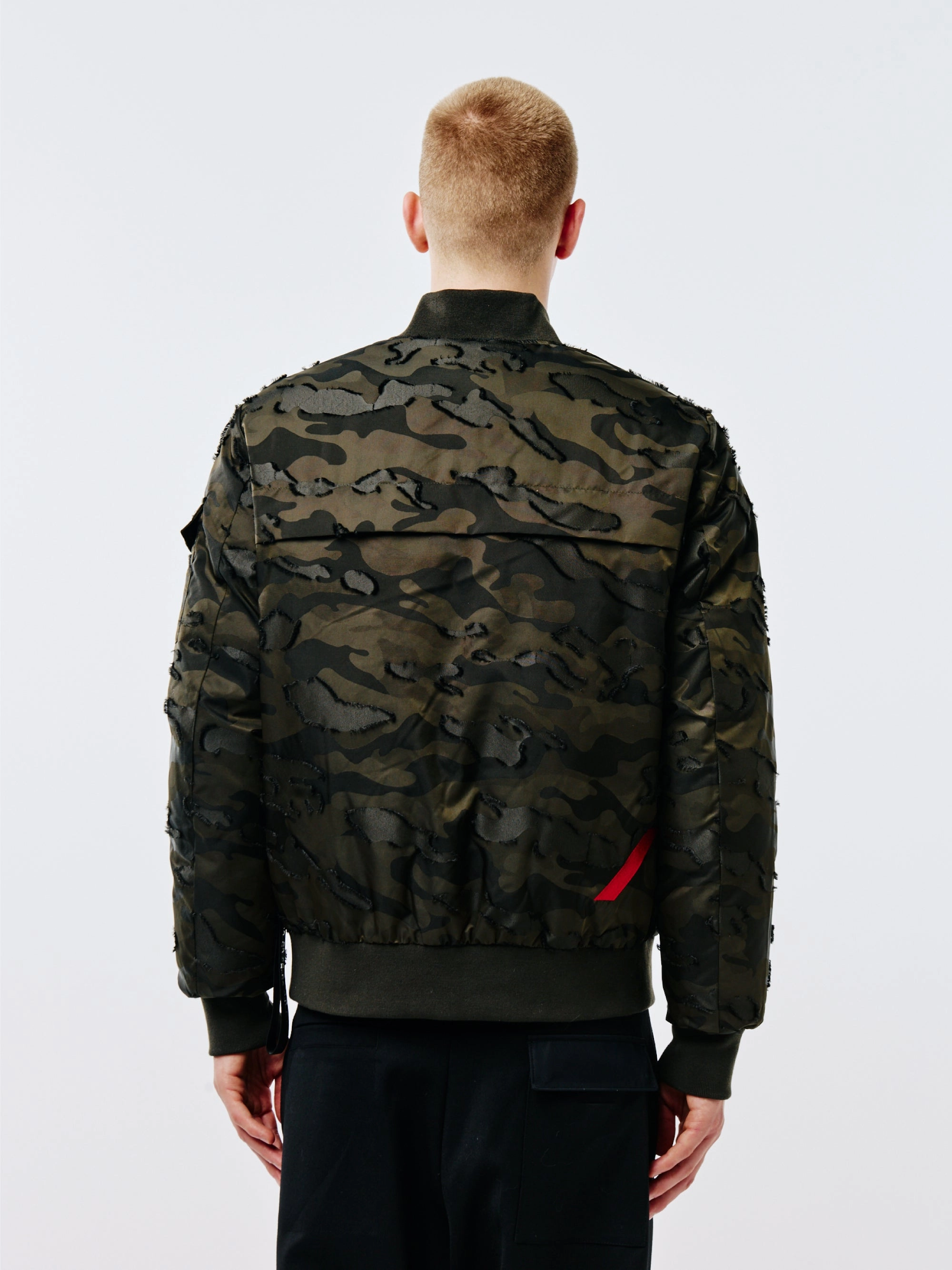 Bomber Camouflage 3D in Green Nylon