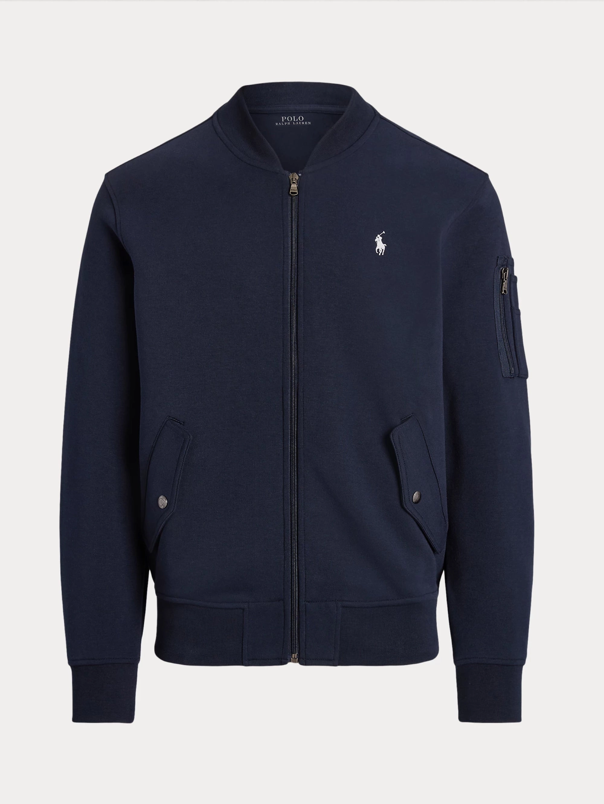 Bomber in Double Blue Knit