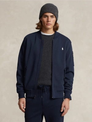 Bomber in Double Blue Knit