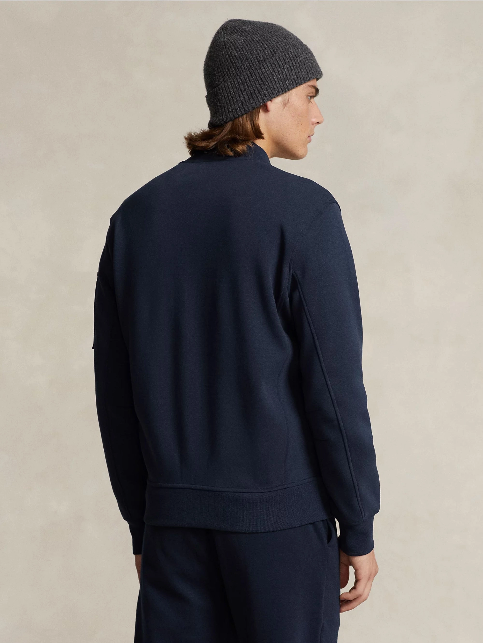 Bomber in Double Blue Knit