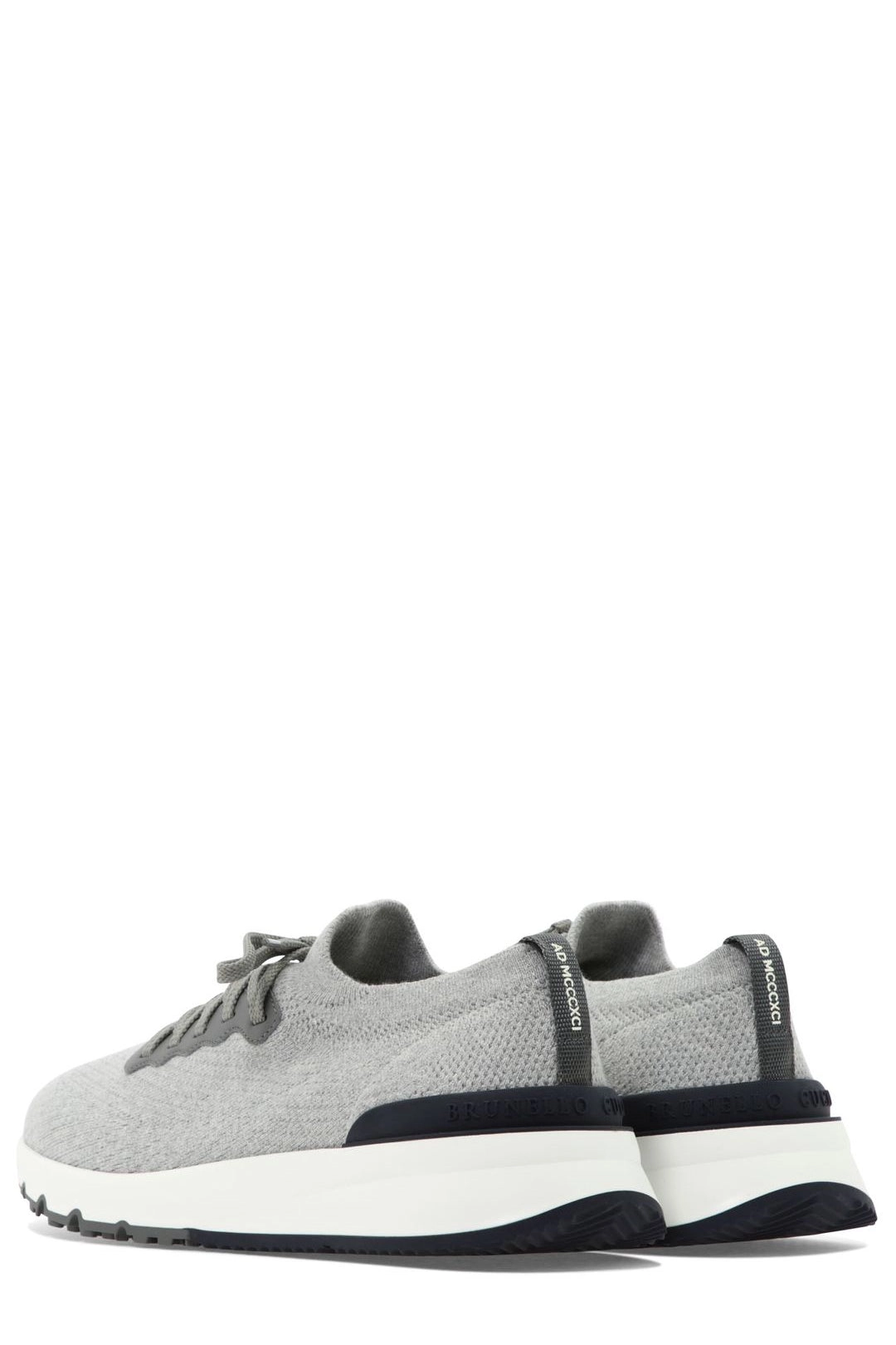 Brunello Cucinelli Knitted Lace-Up Sneakers