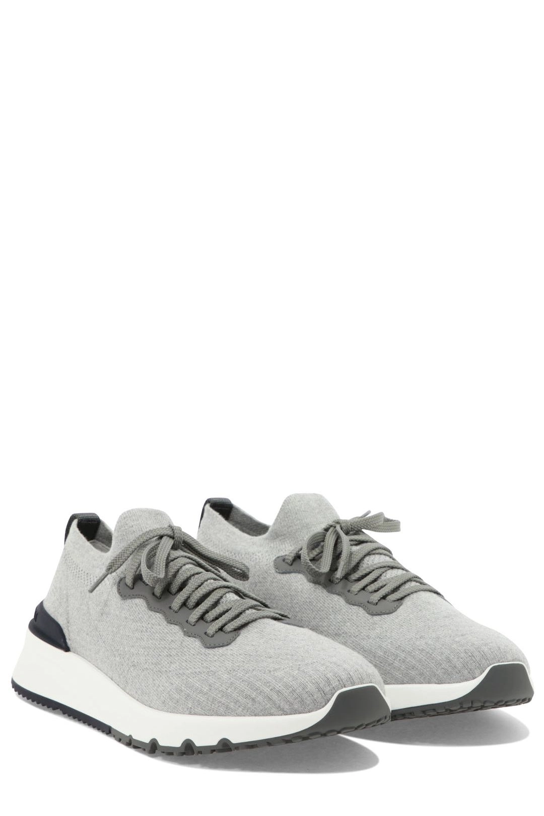 Brunello Cucinelli Knitted Lace-Up Sneakers