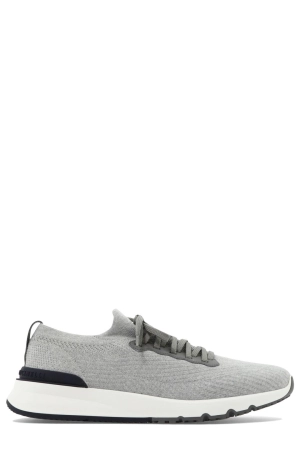 Brunello Cucinelli Knitted Lace-Up Sneakers