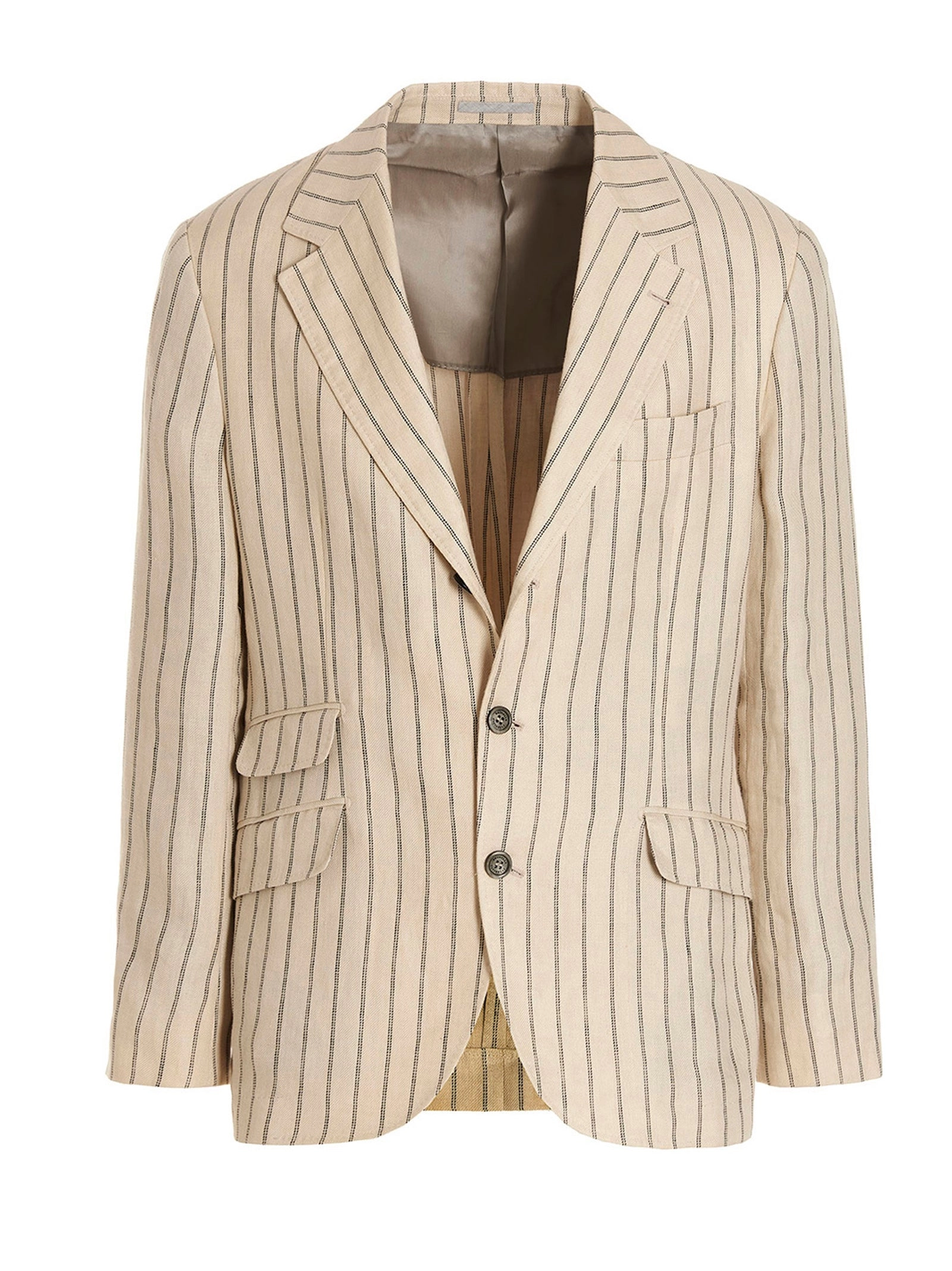Brunello Cucinelli Striped Single Breasted Tailored Suits