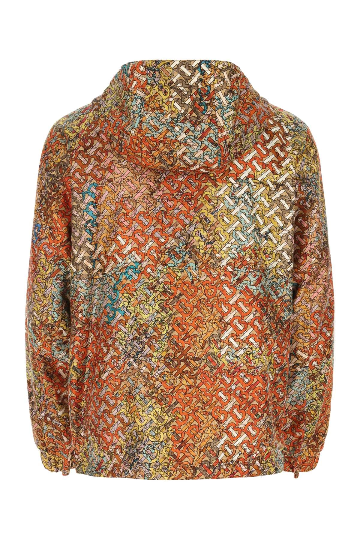 Burberry Monogram Zip-Up Drawstring Hooded Jacket