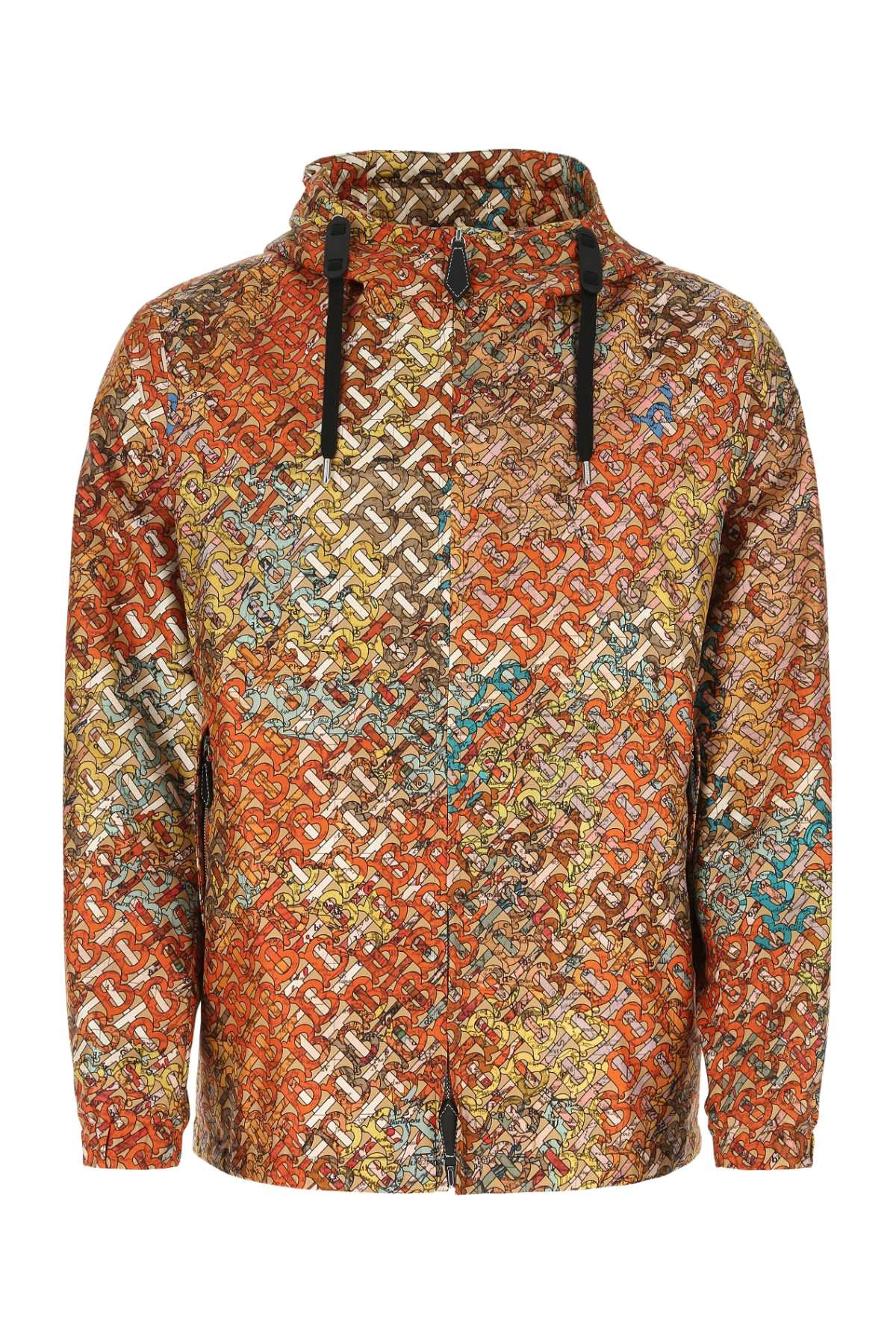Burberry Monogram Zip-Up Drawstring Hooded Jacket