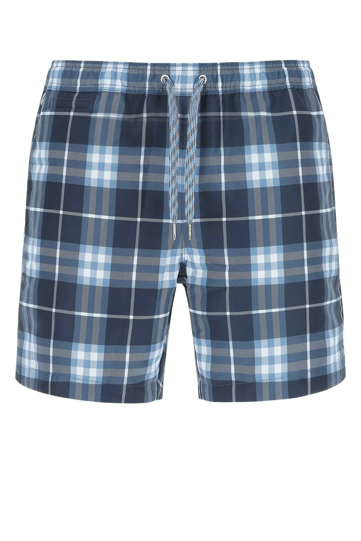Burberry Vintage Check Pattern Drawstring Swim Shorts