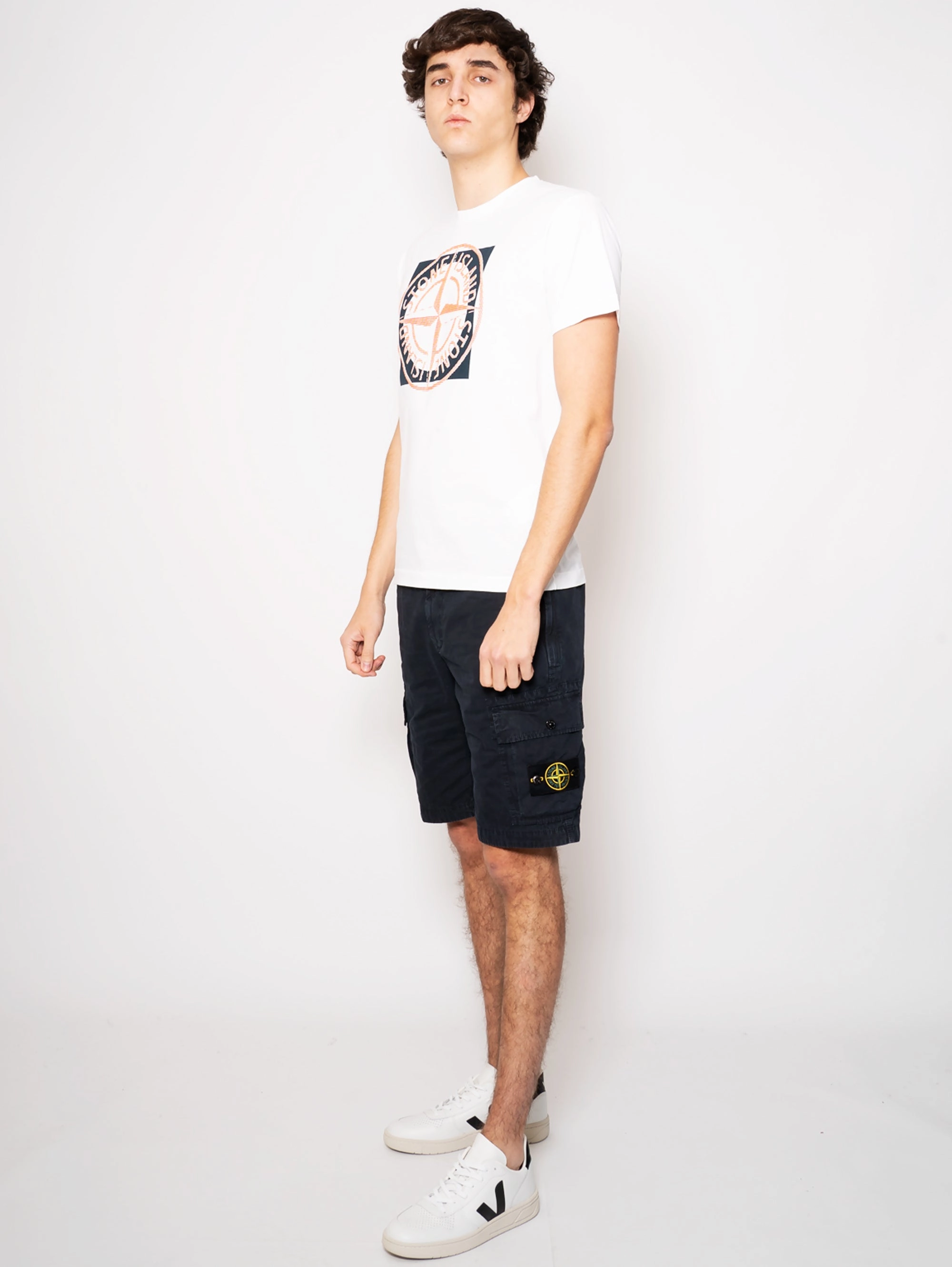 Cargo Bermuda in Blue Cotton