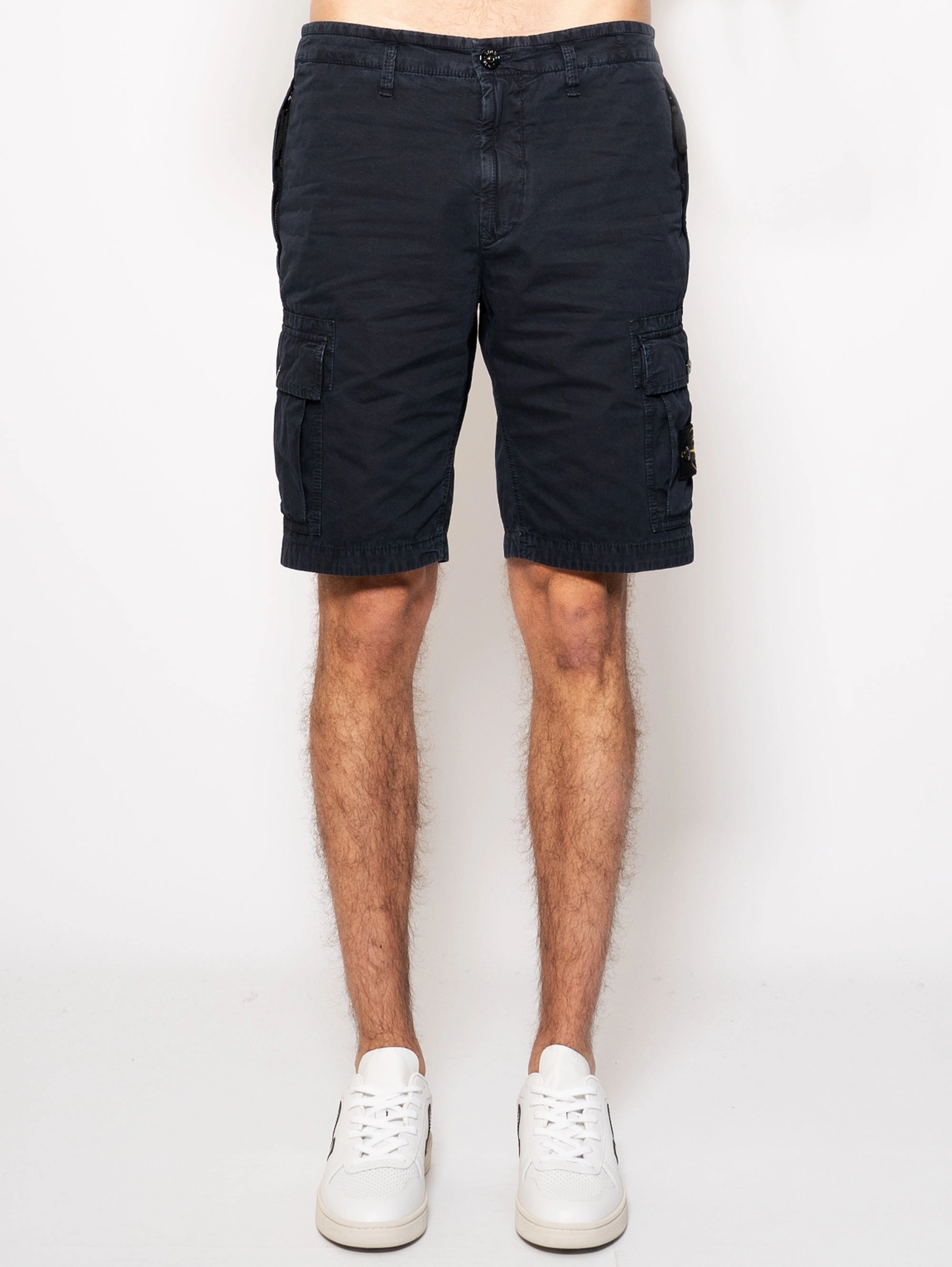 Cargo Bermuda in Blue Cotton