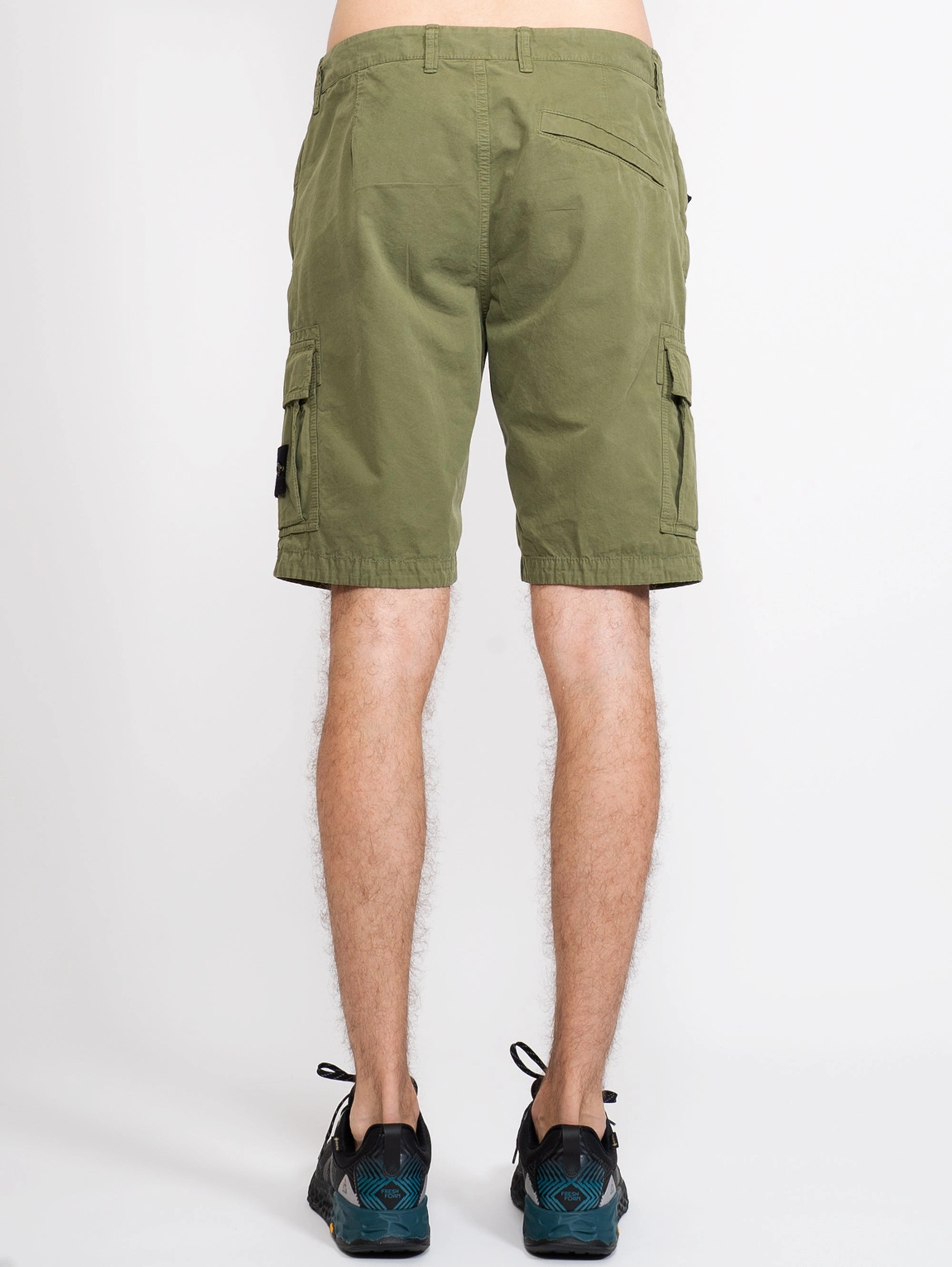 Cargo Bermuda in Green Cotton