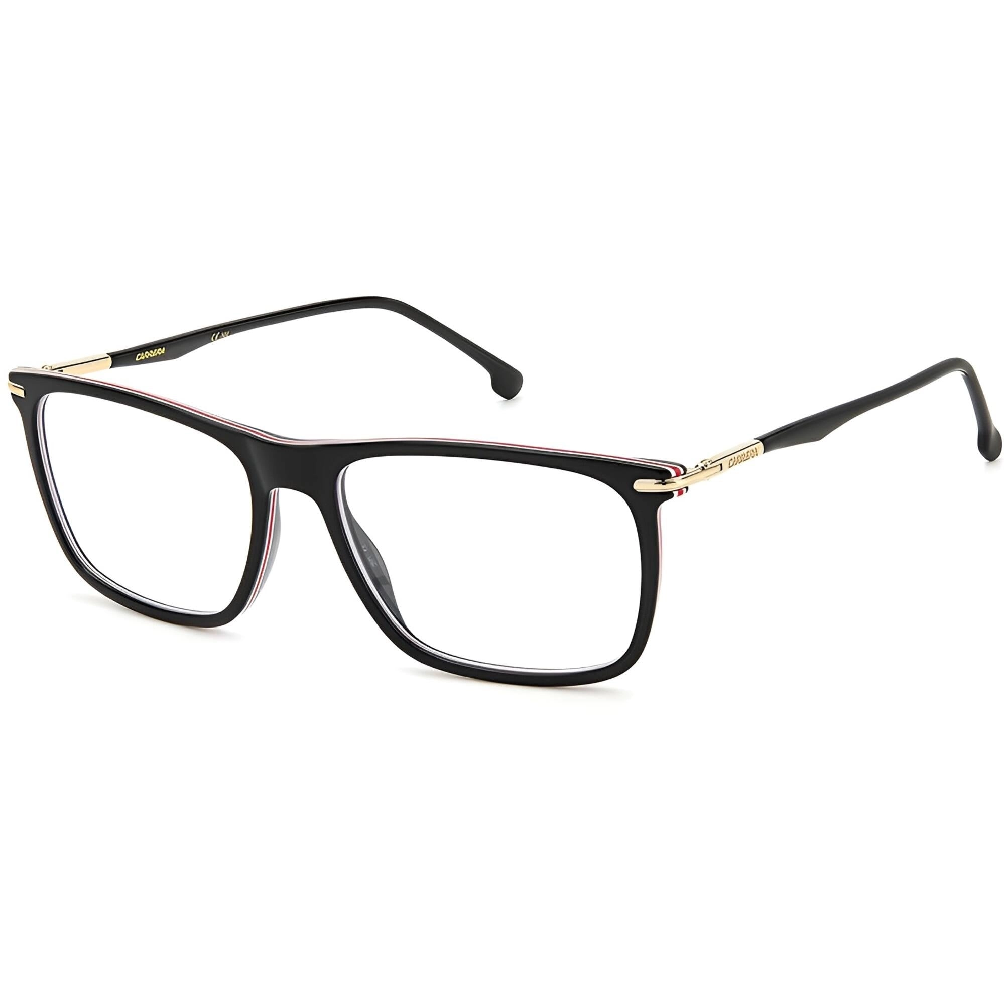 Carrera Men's Eyeglasses - Striped Black Acetate Full Rim Square Frame | 289 0M4P