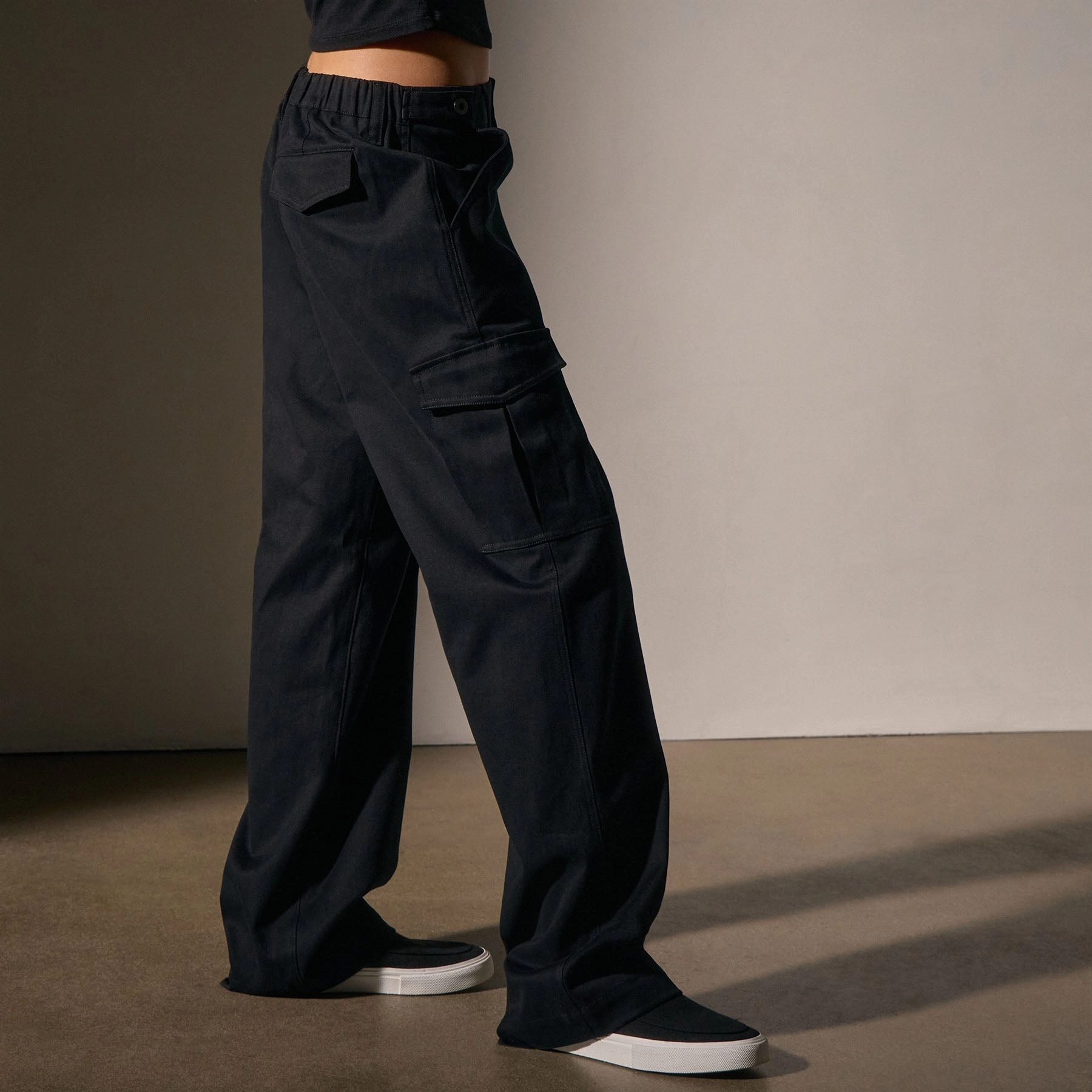 Cashmere Touch  Cargo Pant - Black