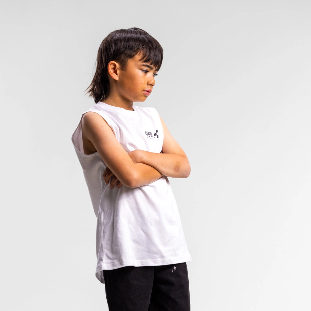Checkered Muscle Tank Kid's