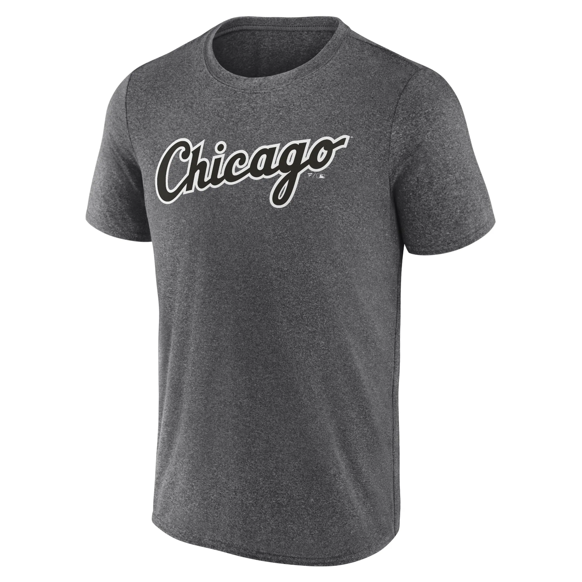 Chicago White Sox Synthetic Wordmark Heather Charcoal Men's T-Shirt