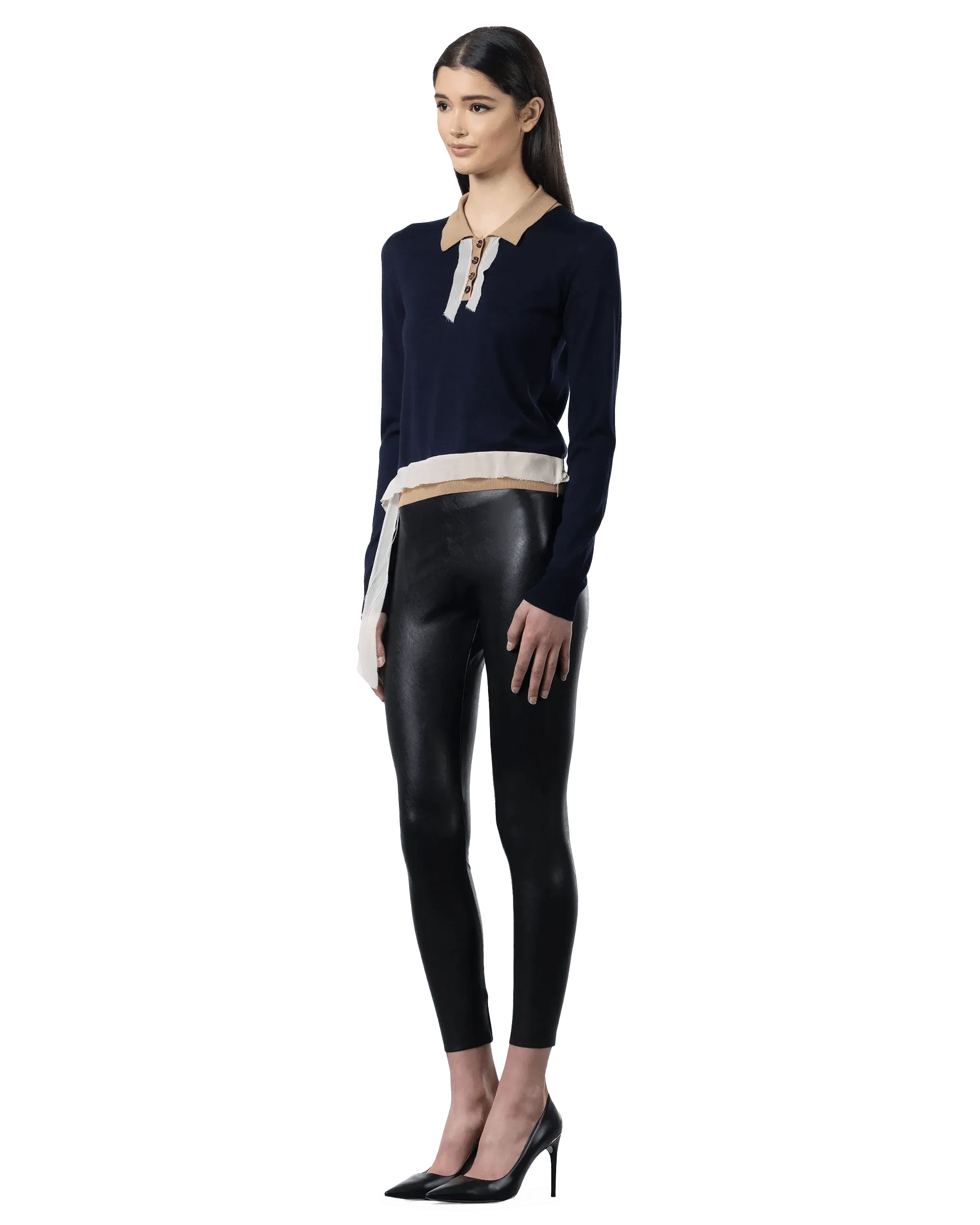 Color Block Polo Sweater