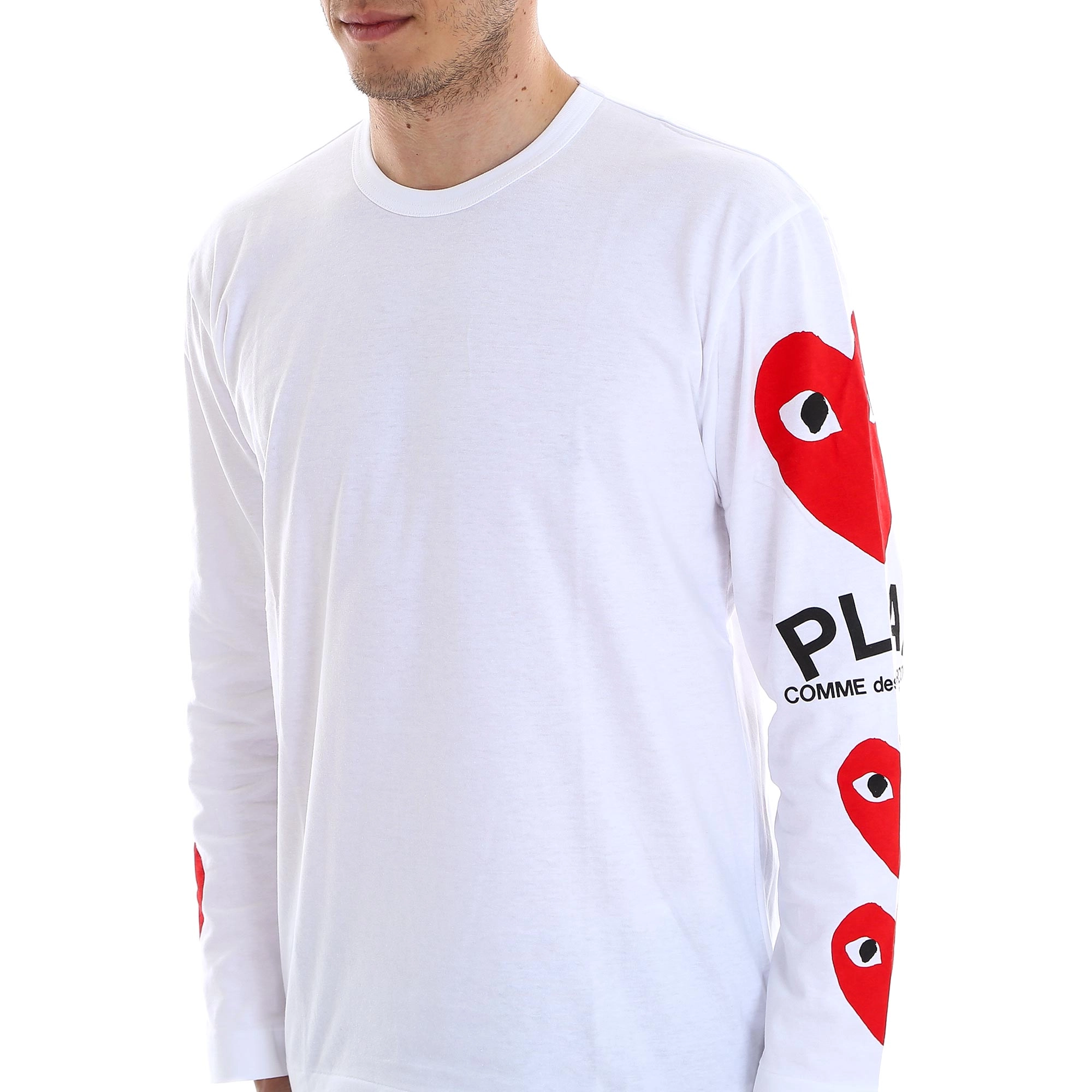 Comme des Garçons Play Heart Print Long-Sleeve T-Shirt