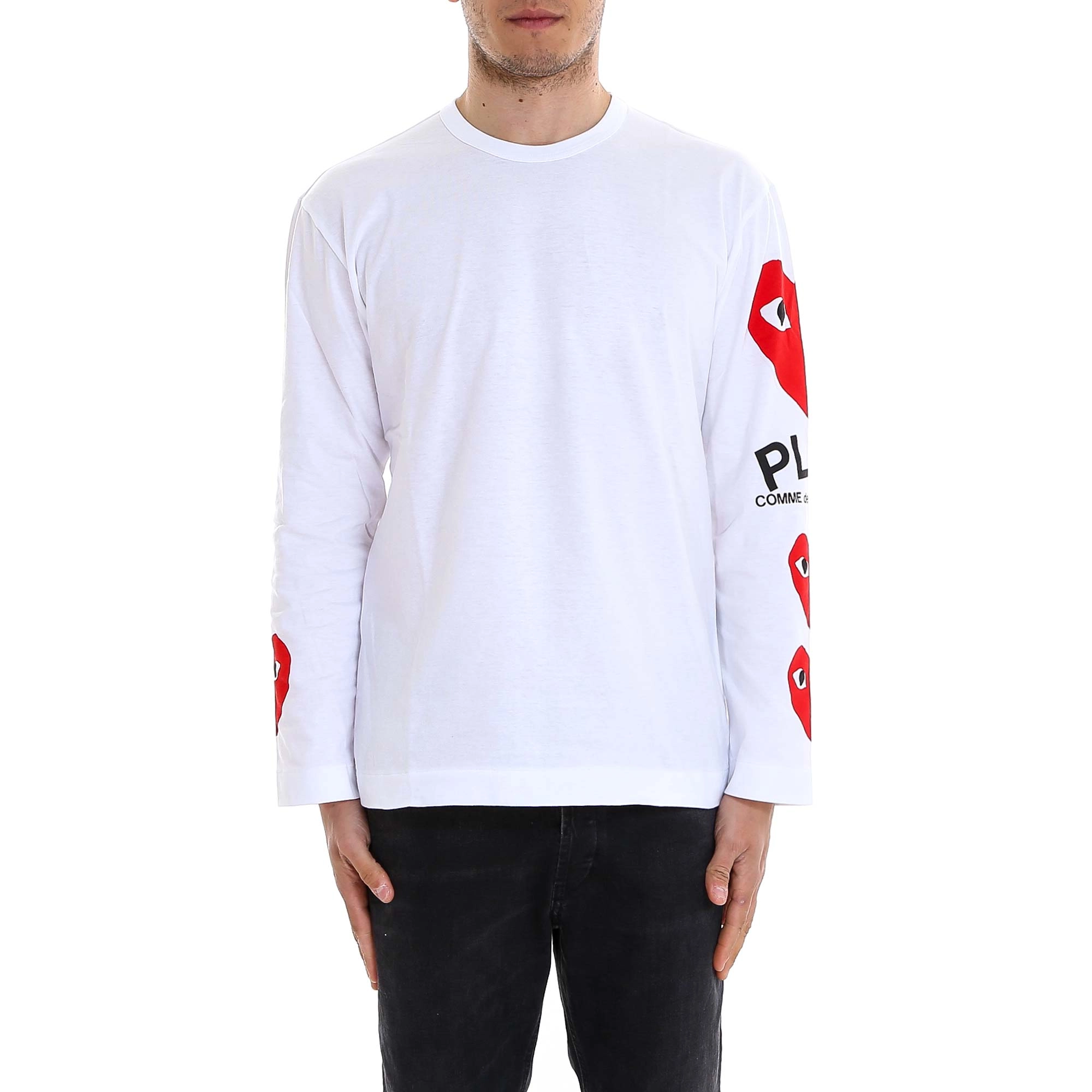 Comme des Garçons Play Heart Print Long-Sleeve T-Shirt