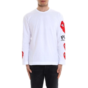 Comme des Garçons Play Heart Print Long-Sleeve T-Shirt
