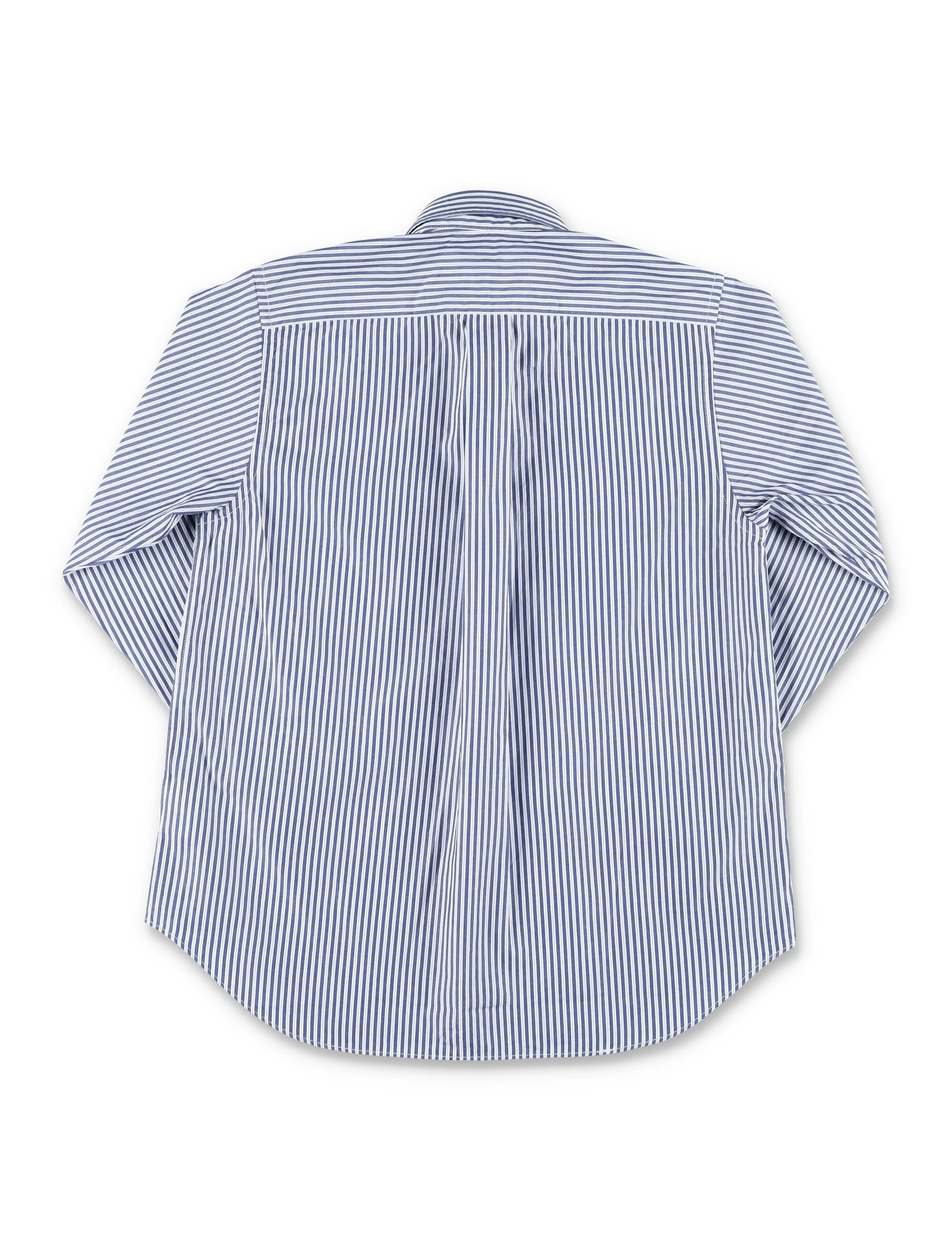 Comme des Garçons Play Kids Heart Patch Striped Shirt